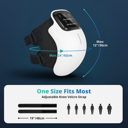 KneeComfrt Heated Knee Vibration Massager – Adjustable Heat & LED Touch Control