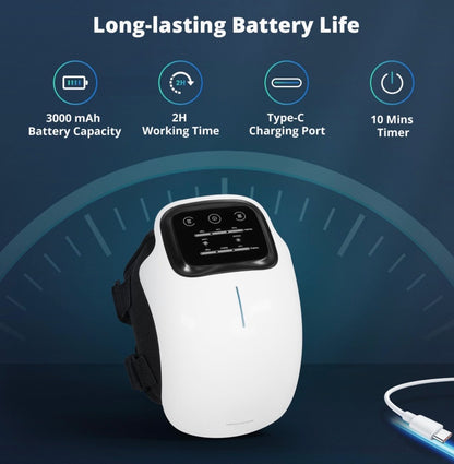 KneeComfrt Heated Knee Vibration Massager – Adjustable Heat & LED Touch Control